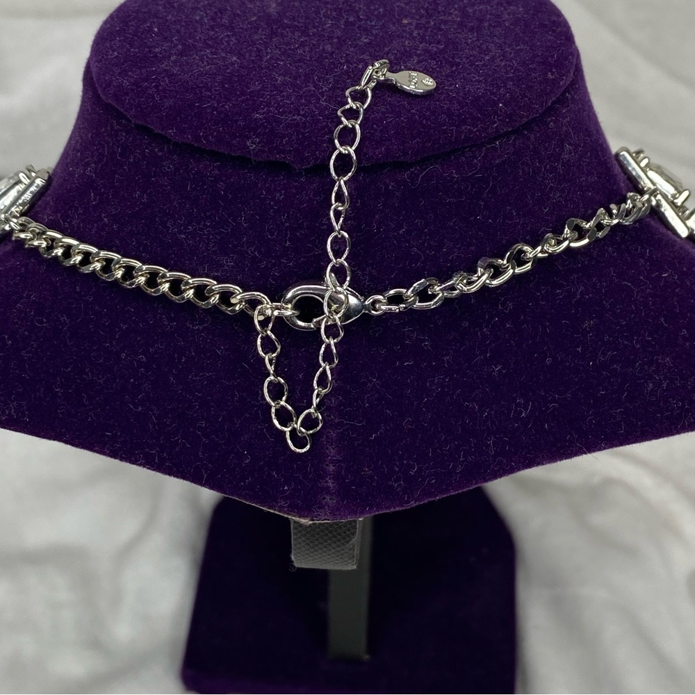 Loft Double Strand Rectangle Rhinestone Statement… - image 6